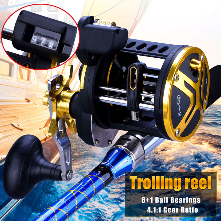 Trolling Fishing Reels, Sougayilang 28kg Reel
