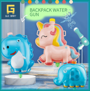 【🔥Backpack Water Gun Toys For Kids🔥】-  spray gun toys for kids mainan budak perempuan mainan budak lelaki mainan kanak kanak lelaki murah children toy mainan murah gila pistol mainan birthday gift hadiah girl toys boy toys 抽拉式背包水枪玩具