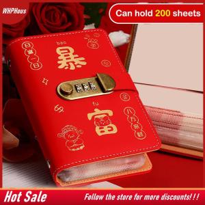 【COD】🔥🔥🔥 200 Envelopes Money Saving Challenge With Password Lock Save Money PU Money Collection Book Large Capacity Portable