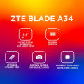 DITO ZTE Blade A34 4G PHONE KIT with Unli FB Data | 4GB+64GB | Octa-core Processor | 8MP Main Camera | 6.6” Big Screen| 5000mAh Battery. 