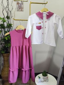 setelan anak viral crinkle airflow / inara set kids crinkle / baju setelan anak perempuan inner dan outer