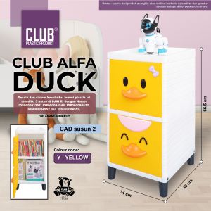 CLUB Lemari Plastik ALFA DUCK Boneka Bebek CAD Susun 2 3 4 5 Tingkat Pintu