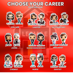 CHIBI STICKERS | FUTURE CAREER (vinyl stickers sold per pair 2pcs)