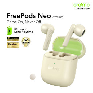 oraimo TWS Freepods Neo OTW-330S Bluetooth V5.3 TRUE Wireless Stereo Bluetooth Enc Headphone Gaming Earbud Latensi Rendah Ipx4 Tahan Air Earphone TWS Bluetooth Gaming Full Bass Murah Noise Cancelling Mic Earbuds Low Latency Waterproof