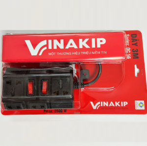 Ổ cắm điện đa năng liền dây VINA.KIP. Ổ cắm điện chịu tải 2500w Viet Nam chất lượng cao