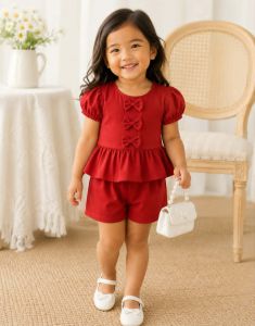 DD ..KPC Summer Puff Sleeves Top and Skirt Girl Set Terno Coordinates - timeless piece - casual office or party - classic piece - super kapal ng tela - hindi kayo magsisi - our aim is to produce quality clothes - premium fabric - excellent quality -