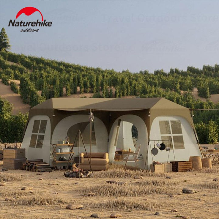 Naturehike%20VILLAGE%20Series%20SUITE%20Automatic%20Fast%20Build%203%20Rooms%202%20Hall%20Extra%20Large%20Villa%20Cabin%20Style%20Glamping%20Tent%20Waterproof%2028m%C2%B2%20Space%20for%20up%20to%2012%20Persons%20Quick%20Open%20Outdoor%20Camping%20Tent%20Nature%20Hike%20-%20Image%202