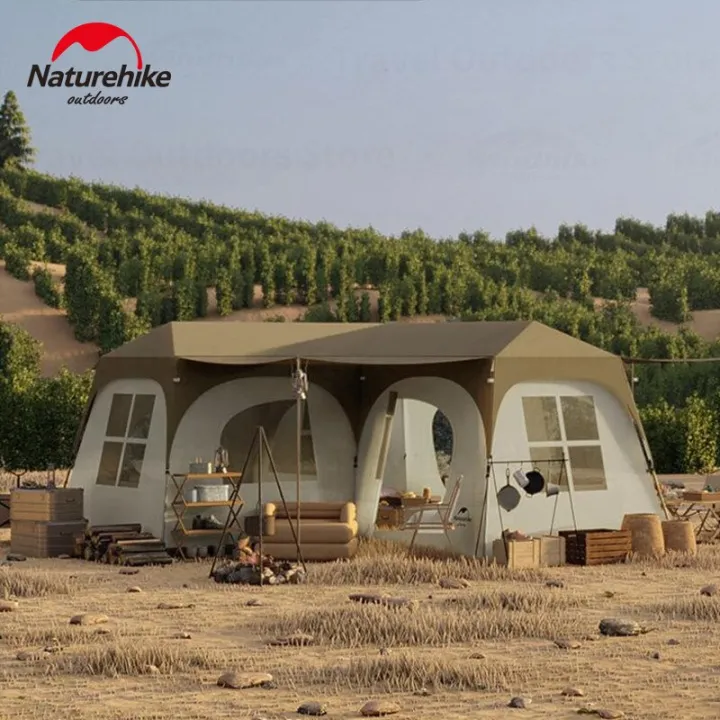 Naturehike%20VILLAGE%20Series%20SUITE%20Automatic%20Fast%20Build%203%20Rooms%202%20Hall%20Extra%20Large%20Villa%20Cabin%20Style%20Glamping%20Tent%20Waterproof%2028m%C2%B2%20Space%20for%20up%20to%2012%20Persons%20Quick%20Open%20Outdoor%20Camping%20Tent%20Nature%20Hike%20-%20Image%202