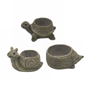 Chủ đề động vật mọng nước trồng hoa nhựa chậu cho sử dụng trong nhà độc đáo Rùa/ốc/hình dạng con nhím container