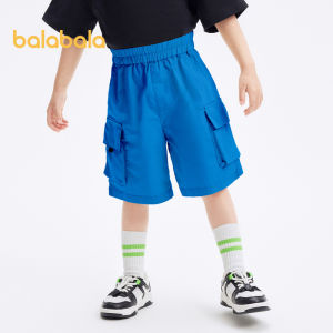 Balabala Boys Shorts Childrens Pants 2024 New Medium Shorts Summer Trend Overalls Simple Tracksuit Pants
