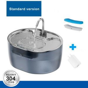 IPSKY Pet Water Fountain WF450 Stainless Steel Automatic Cat Water Dispenser Dog Waterer 3.2L