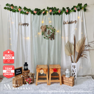 Dekorasi Backdrop Lamaran Nikahan Aqiqah Khitan Background Bekdrop Tunangan Akad Nikah Paket Mulia D