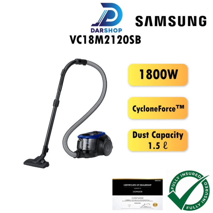 Samsung Canister Bagless Vacuum Cleaner with Anti Tangle Turbine 1800W