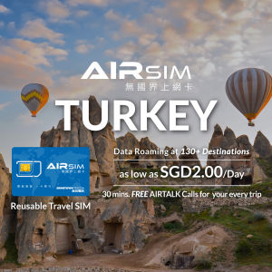 AIRSIM Reusable Global Travel Prepaid SIM - Turkey