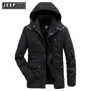 JEEP SPIRIT 1941 ESTD detachable inner lining hooded wool extra thick warm jacket