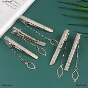 [COD] Biubiuni 1PC Người Đàn Ông Mới Bạc Cà Vạt Tie Clip Thép Không Gỉ Đồng Bằng Clasp Thanh Pins Clip