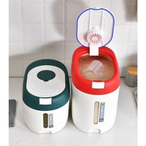Dispenser Beras 5KG/10KG Free Gelas Takar Tempat Wadah Penyimpanan Beras Rice Bucket Anti Kutu - KANA 10KG & MELATI 5KG