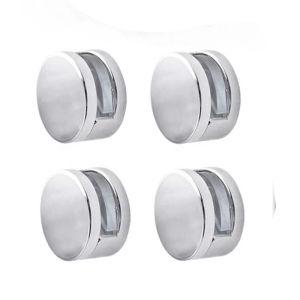 4PCS Zinc Alloy Mirror Clip Wall-Mount Bathroom Glass Clips Mirrors Supporting Sheet Frameless Bracket With Nails For 3-5mm Thick Mirror