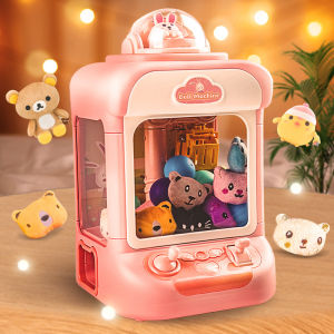 Máy gắp thú bông mini cho bé có hiệu ứng nhạc kèm thú bông bóng và dây sạc cho trẻ em Bingsu Toys