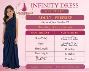 Navy Blue Infinity Dress with Tube for Casual Events