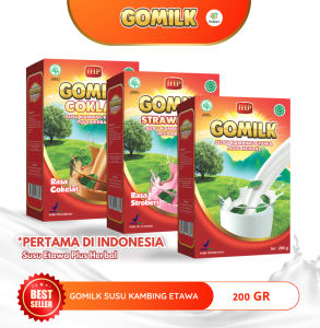 [ PAKET 3 BOX GOMILK ] [ BISA COD + GARANSI ] GOMILK Susu Kambing Etawa Plus Herbal Penambah Nafsu Makan Anak Penambah Berat Badan Anak dan Untuk Menjaga Daya tahan Tubuh