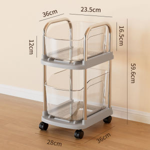 Storage Rack Trolley Movable Multi-Layer Storage Shelf RackBathroom organizer Multifunctional large-capacity transparent