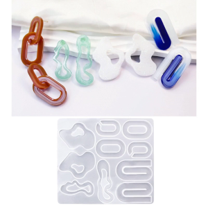 3D Irregular Earring Silicone Molds Epoxy Resin Mold DIY Resin Pendant Keychain Crafts Making Tool Non-stick