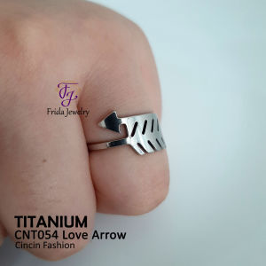 Cincin Titanium Love Panah Asmara Kasual Anti karat Perhiasan fashion Import