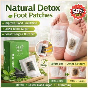 Natural Sugar Reducing and Detoxifying Foot Patch Herbal Sleeping Foot Patch Warmwood Detox Foot Patch Loss Fat Burning Massage Patch 天然降糖排毒足贴