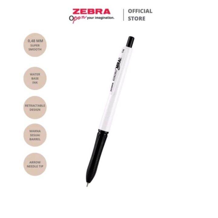 Pulpen Gel Zebra Kokoro Mirai Mm Fine Satuan Lazada Indonesia