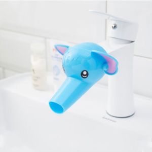 CINDYKHBKJ Silicone Cartoon Faucet Extender Convenient Splash-proof Baby Washing Helper Faucet Accessories Elephant Bathroom