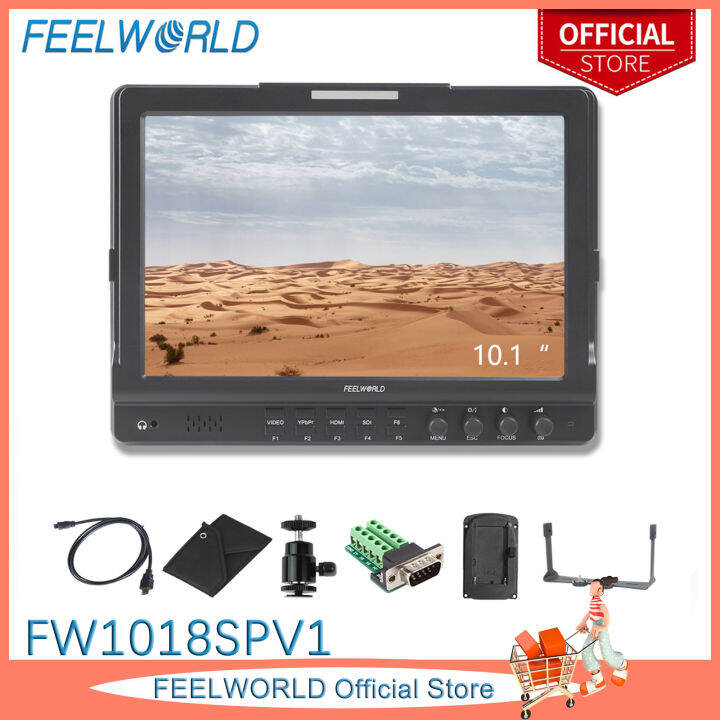 FEELWORLD FW1018SPV1 10.1นิ้ว SDI DSLR กล้อง Field Monitor Peaking ...