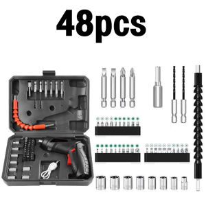 สว่านไฟฟ้า สว่านไร้สาย ไขควงอเนกประสงค์ 48 ชิ้น USB ไขควงไฟฟ้าไร้สาย สว่านไฟฟ้าไร้สาย ไขควงไร้สาย 4.2 โวลต์ ไขควง ไฟฟ้า ชุด ไขควง ไฟฟ้า