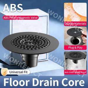 Floor Drain Cover Hair Catcher Anti-Pest Odor Filter ABS Universal Fit HDB Bathroom Kitchen
