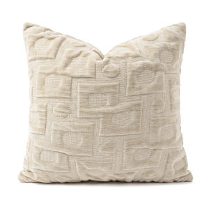 30x50cm/45x45cm Light Luxury Soft Vintage Sofa Pillow Cover Luxury Solid Color Brown Yellow Cream Checked Waist Cushion Car Backrest Cross-border Decor No Insert