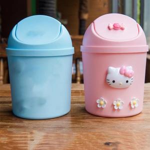 Christmas Gift Halloween Sanrio Kawaii Hello Kitty Desktop Trash Can My Melody Anime Cartoon Lovely Bedroom Kitchen Mini Creative Storage Bucket with Lid