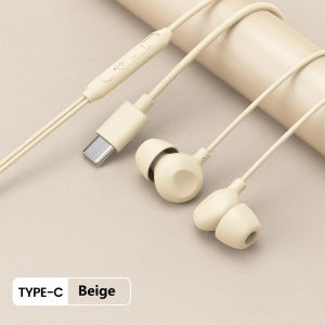 Type-C/3.5MM Silicone Sleep Wired Earphones In-ear Handsfree With Cable Headphones With Mic Earbuds In-line Control Headset