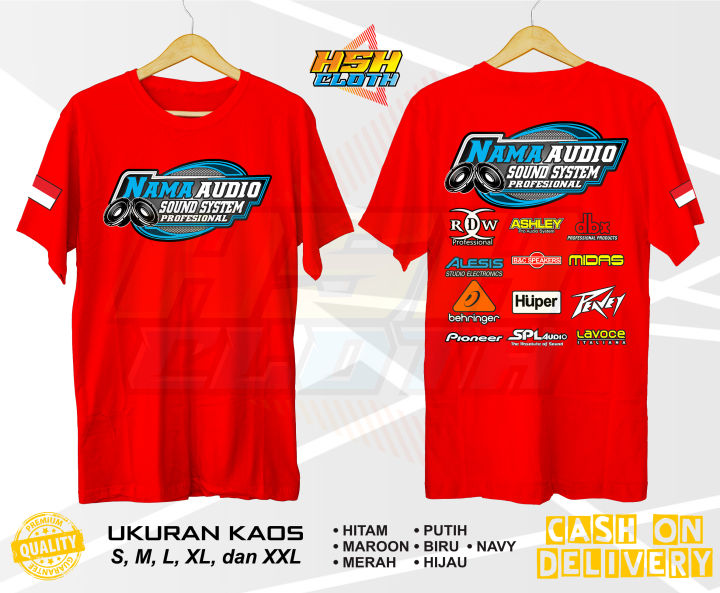 Kaos BARU Sound System Audio Full Sponsor Baru Gratis Custom Bisa Custom - HSHCloth