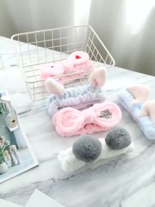 MAGIC ELEMENT FACE WASH BAND WITH RABBIT EAR HEADBAND