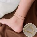 Noin Gelang Kaki Titanium Asli Anti Luntur Double Layered Little Star Untuk Wanita Korea GLK21. 