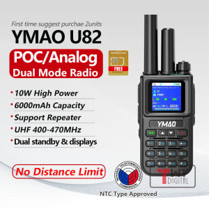 YMAO U82 POC Network Radio 5000KM No Distance Limit Analog U/VHF Dual Mode Global Walkie Talkie 10W 6000mAh Long Standby Two Way Radio