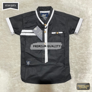 Kemeja Koko Anak Laki-Laki Lengan Pendek Kapas Pakaian Muslim Usia 1-15 Tahun