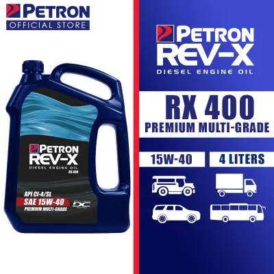 PETRON REV-X RX400 PREMIUM MULTI-GRADE (TREKKER) DIESEL ENGINE OIL SAE 15W-40 (4 Liters)