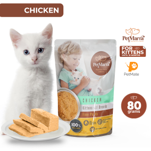 PetMarra Fine Pates Kitten Wet Food Pouch Until Ages 12 months old Chicken 80g - PetMate