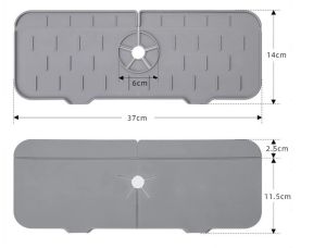 Washbasin Sink Faucet Silicone Draining Mat Drain Pad Reusable Faucet Splash Proof Silicone Pad