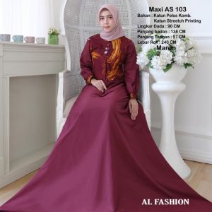 GRAC3COLL Dress Mirah 103 Gamis Maxi Dress Home Dress Model Terkini J1-22