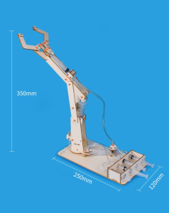 Science and Technology Small Production Invention Boy Handmade Wooden Hydraulic Robot Arm Middle School Student Science Experiment D IY material