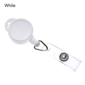 CANICECA 1pc Office Supplies Durable Clip Stationery ID Name Card Key Ring Retractable Badge Holder Lanyards