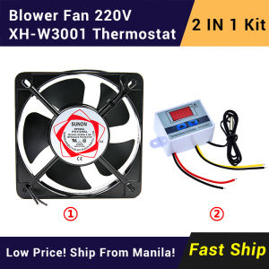 Incubator parts complete set(220V Blower fan Exhaust fan + W3001 Thermostat) for automatic egg incubator accessories