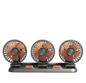 Kipas USB Mobil 24V Angin Kuat Ultra-Senyap Kipas Mobil Tiga Kepala